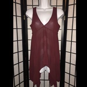 CONVERSE ONE STAR Semi Sheer Flowy Tank sz XS